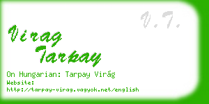 virag tarpay business card